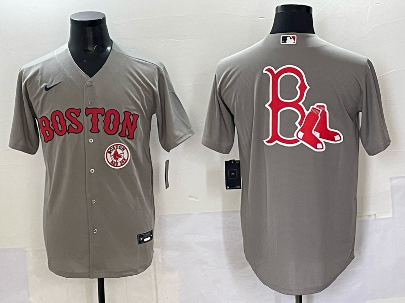 Men Boston Red Sox blank grey 2025 Nike MLB Jersey 03